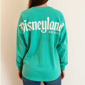 Disneyland Resort Spirit Jersey Teal Long Sleeve Pullover Size XS Disney Parks